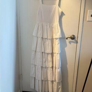 Caroline Constas White Tiered Dress